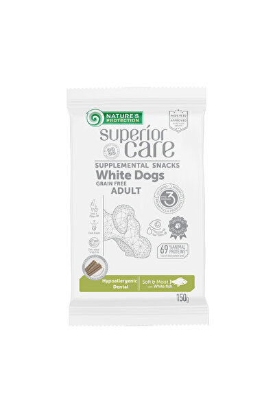 Superior Care Beyaz Tüylü Köpekler İçin Beyaz Balıklı Dental Köpek Ödülü 150g