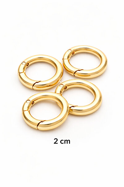 Kardelux 4 Adet Metal Yaylı Halka Mekanizmalı - Çanta Halkası- (İç Çap 2cm-Dı...