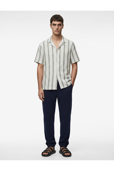 Koton Regular Fit Viscose Blended Fabric Trousers with Pockets and Tie-Waist