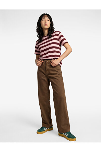 Koton Βαμβακερό ριγέ μπλουζάκι με κοντό μανίκι