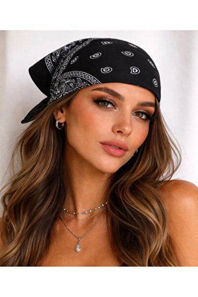 İnDerin Unisex Ethnic Patterned 100% Cotton Bandana Scarf