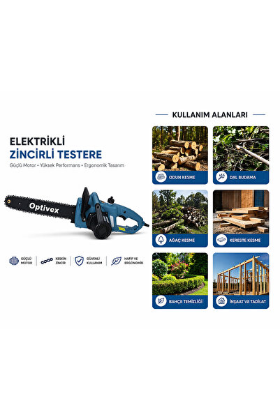 OPTIVEX 1800 Watt Elektrikli Testere Mavi