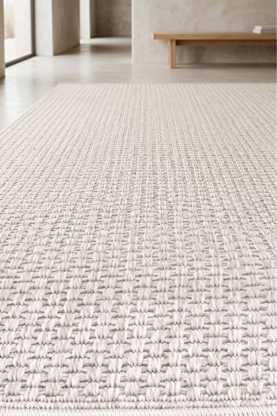 MELARİS HALI Cehu Naturel Jüt Halı Örme Kilim Sisal Hasır Halı Mutfak Balkon ...