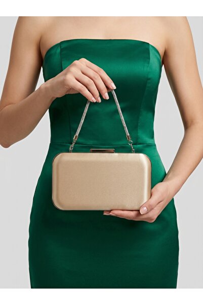 Biçanta Γυμνό χρώμα Σατέν Πέτρα Λαβή Γυναικεία Βραδινή Τσάντα Αρραβώνας Γάμου...