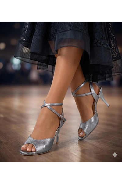 bitangosu "Light of the Night" Silvery Butterfly Model Women's Tango Dance an...