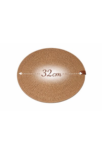 trendtrade American Service Runner 6-Piece Presentation Supla Dowry Set Plate Mat Beige Color Supla Straw Color Supla