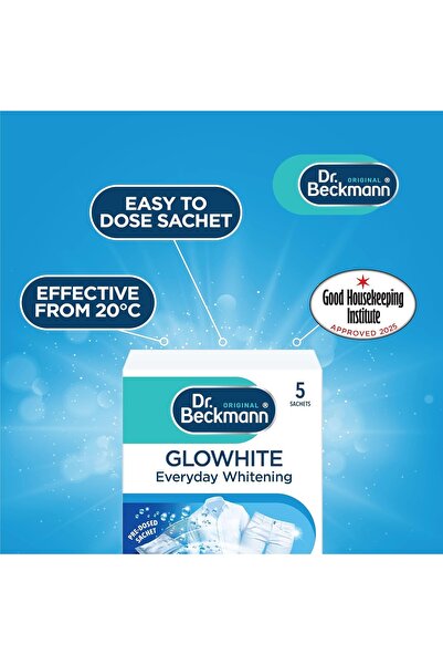 Dr.Beckmann دكتور بيكمان - جلو وايت (Glowhite) مبيض الملابس اليومي (5 أظرف)