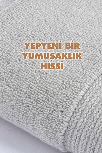 Evini Love PURE GRİ BANYO HAVLUSU, 70X140 CM, 485 GSM/gr , SIFIR BÜKÜM, %100 ...