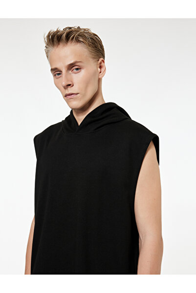 Koton Cotton Blend Hooded Oversize Sports Sleeveless T-Shirt