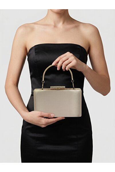 Biçanta Skin Nude Color Satin Βραδινό Φόρεμα Τσάντα Βραδινή Τσάντα Αρραβώνα Τ...