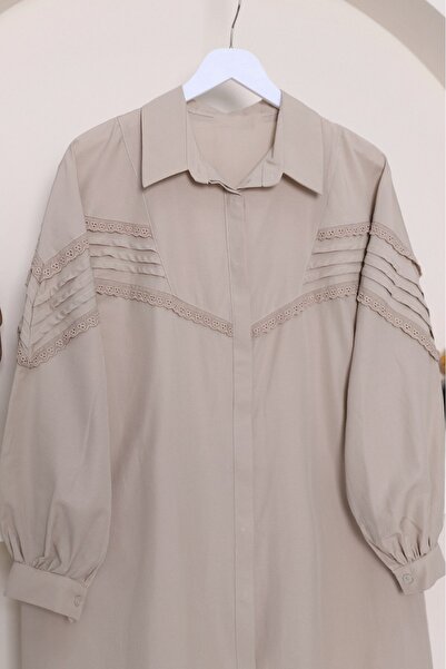 Modamorfo Πουκάμισο με κουμπιά σε όλο το σώμα και κυματιστό μπροστινό μέρος -...