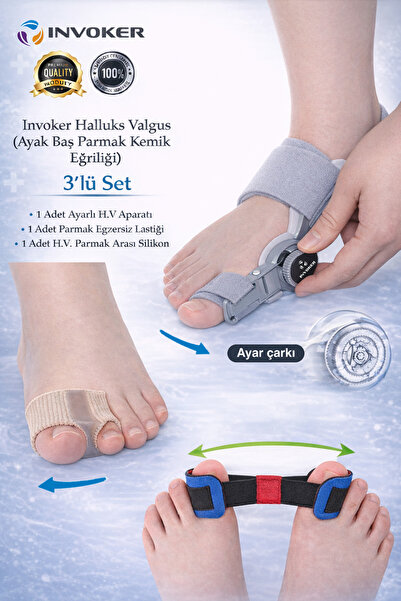INVOKER Ayarlı Halluks Valgus Bunyon Ayak Baş Parmak Kemik Eğriliği Düzeltme ...