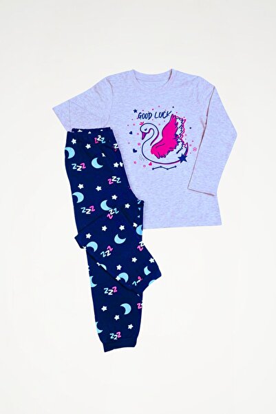 Newteam OEKO-TEX ®   Σετ παιδικής πιτζάμας για κορίτσια με μακρυμάνικο παντελ...