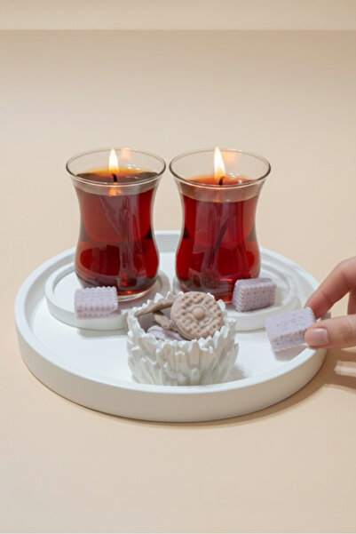 Çay Keyfi Dekoratif Mum Seti