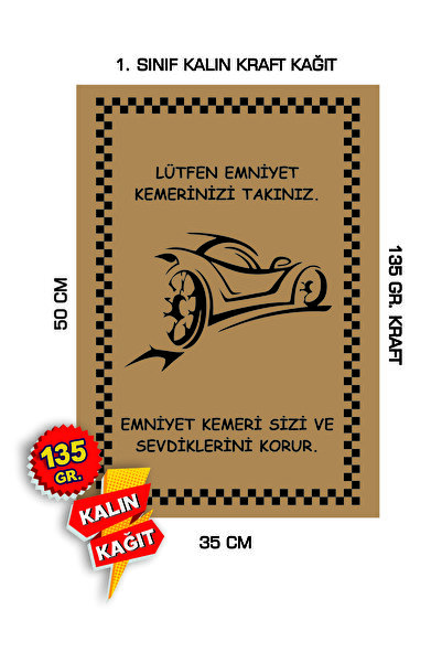 duha trend 35x50 120 Gr. Kraft Kağıt Oto Paspası Araba 1 50 Adet