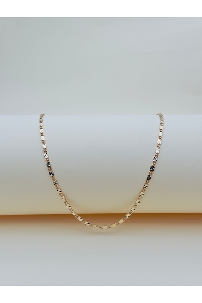 Snartun Cm Jewelry 60 cm Stainless Steel Gold Women's Necklace |   Patterned Chain |   It Doesn'T Get Dark |   Special Boxed