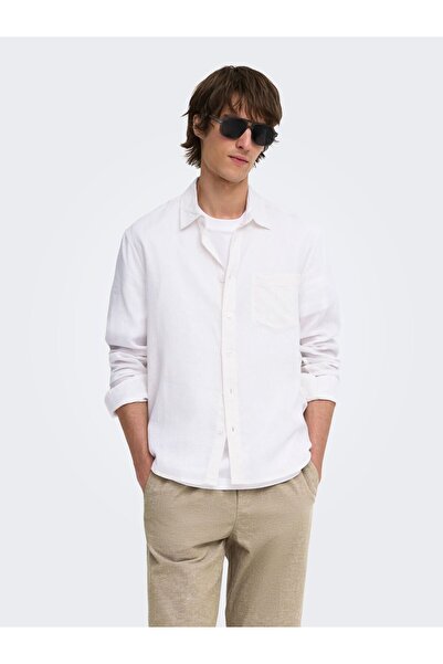 Only & Sons Hemd ONSLAURENCE Leinen Hemd