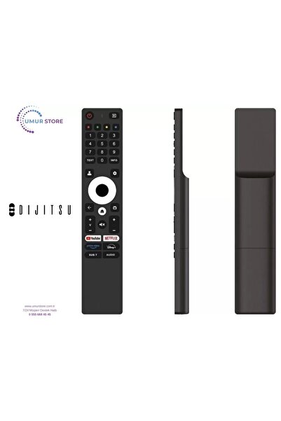Herz Dijitsu İle Uyumlu Model 65DQ38000 Google Tv Kumanda-Mikrofonsuz