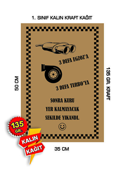 duha trend 35x50 120 Gr. Kraft Kağıt Oto Paspası Gusül 100 Adet