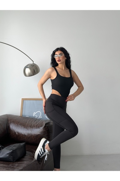 Bagatur Active İnji Yüksek Bel Toparlayıcı Ultra Esnek Ön Dikişli Kadın Spor ...