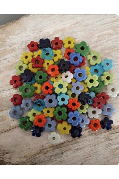 232 Konsept Γυάλινες χάντρες Papatya μεσαίου μεγέθους 1,5 εκ. Μικτά χρώματα 1...