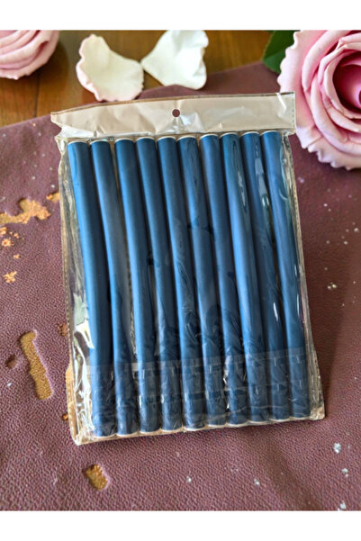 Generic Σετ 10 Εύκαμπτα Ρόλερ "Μπλε Κύματα" - Για μπούκλες χωρίς θερμότητα, Μ...