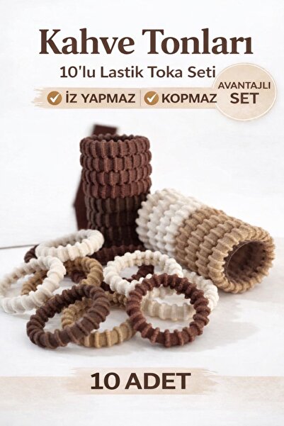 Design 4N Kahve & Krem Tonları Spiral Saç Tokası Seti