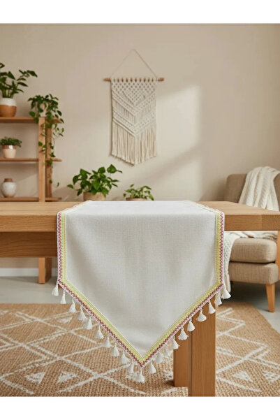 NDC HOME Ακατέργαστο λινό Pompom Runner