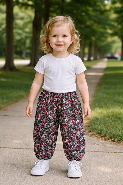 EruZan Pantaloni largi din viscoză elastică pentru fete, 1-12 ani