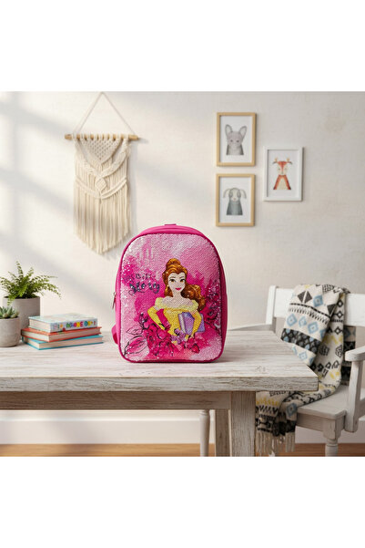 Disney Kindergarten Backpack with Reversible Sequins 2 Princesses
