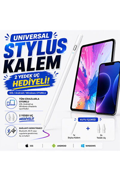 SepetteX Tablet & Telefon Uyumlu Stylus Kalem– iOS / Android / Windows Dokunm...