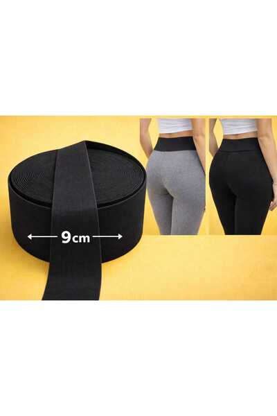 İMREN AKSESUAR Μαύρο 9 cm Λάστιχο Πατεντούρας και Μηρού 1 Πακέτο 3 m