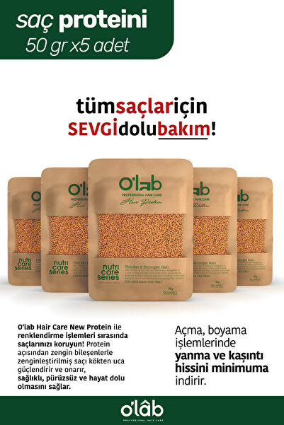 Olab Hair Care O'lab Hair Care New Protein/ Saç Bakım Proteini 5 X 50 Gram