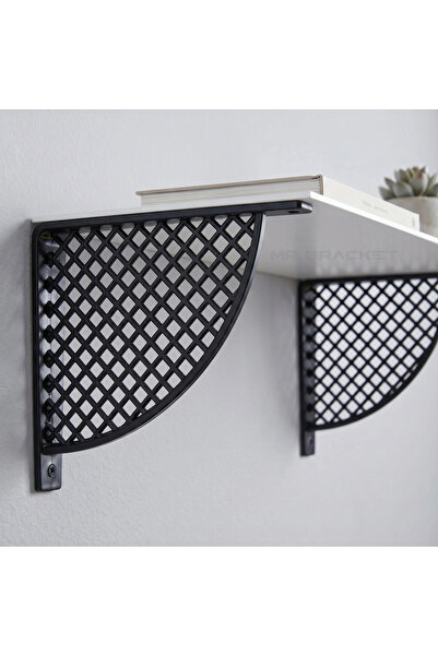 MR.BRACKET Siyah Hasır Desen Plastik Raf Altı Tutucu Ayak 18cm- Koridor L Raf...