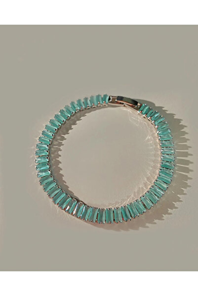 h&b design jewel Su Yeşili Baget Taşlı Bileklik