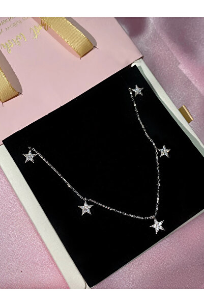 h&b design jewel 925 Ayar Gümüş Silver Yıldızlı Kolye