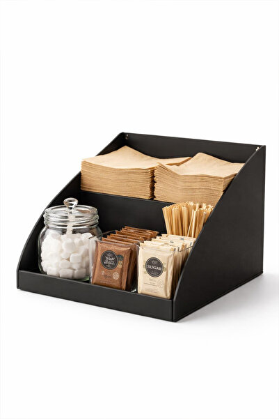 VODİNOX Tezgahönü Düzenleyici Organizer 25 cm Kahve Çay Düzenleyici Cafe Bar ...