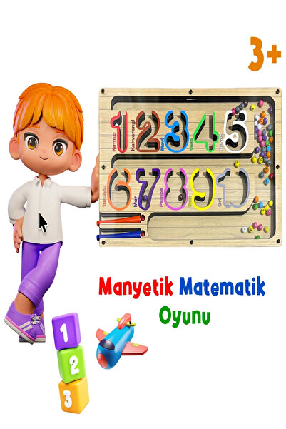 TİNEKE Manyetik Eğitici Renkli Sayma ve Eşleştirme Labirenti Eğitim Oyuncağı ...