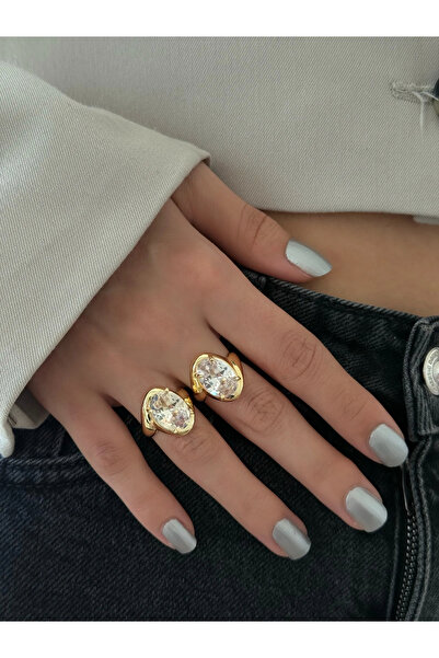 h&b design jewel Beyaz Kristal Taşlı Yüzük