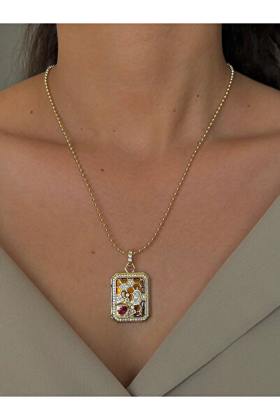 h&b design jewel Çelik Petek Detaylı Arı Kolye