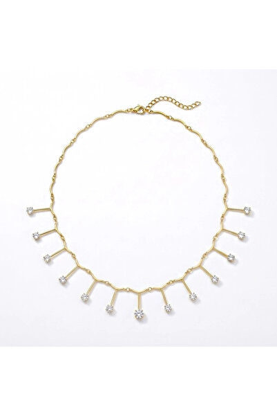 h&b design jewel Hanging Round Stone Necklace