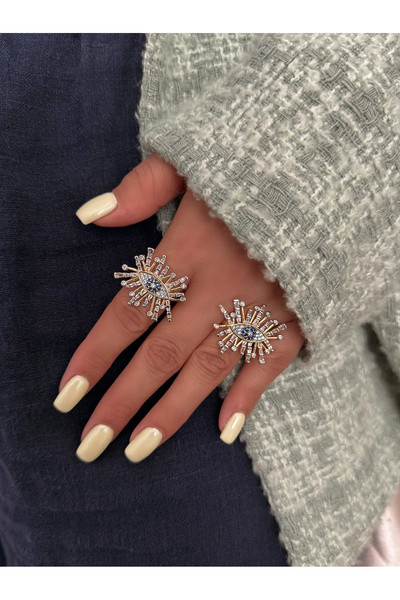 h&b design jewel خاتم بتصميم تفاصيل العين الفولاذية