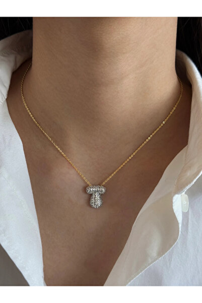 h&b design jewel Steel Mix Balloon Letter t Necklace