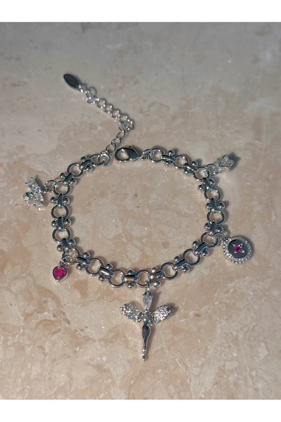 h&b design jewel سحر الملاك الفضي الصلب - سوار
