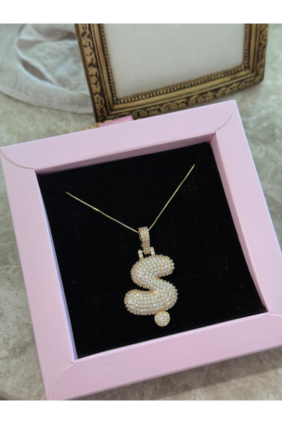 h&b design jewel Steel Hailey Letter S Necklace