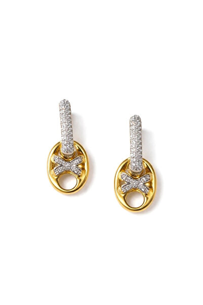 h&b design jewel Steel Cross Earrings