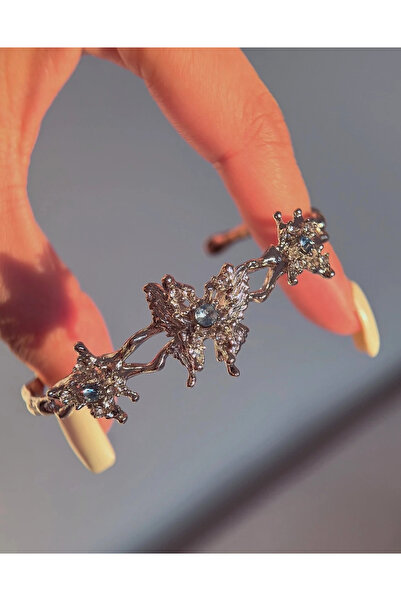 h&b design jewel سوار الفراشة القوطية الفولاذية