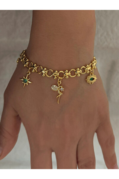 h&b design jewel Çelik Kelebekli Charm Bileklik