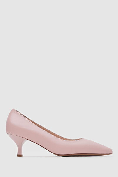 TOGO Pudra Hakiki Deri Kadın Stiletto Ayakkbaı 7 Pont (4.7 cm) [060066]