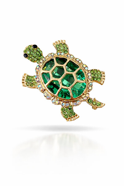ZEYOLER FineJewelry Zümrüt Caretta Figürlü Broş